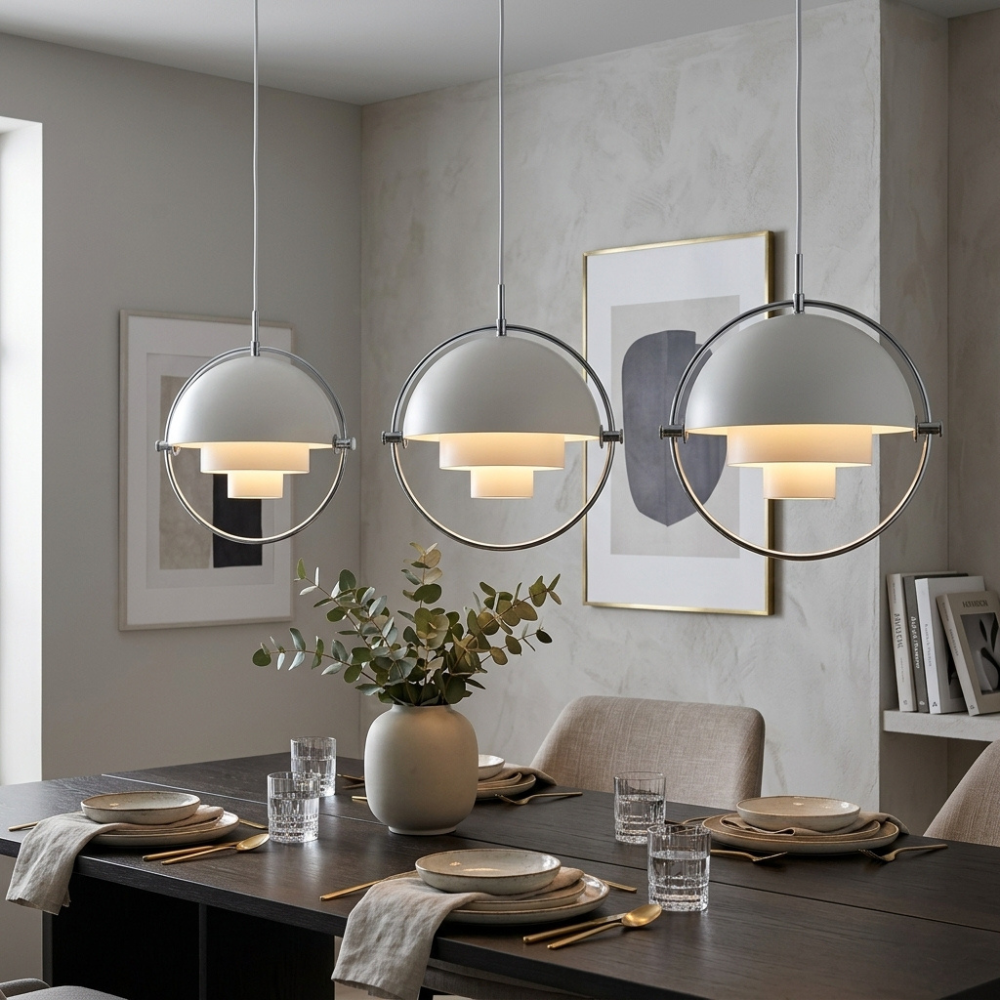 Geometric Pendant Light With Adjustable Sphere Bauhaus Modern Kitchen