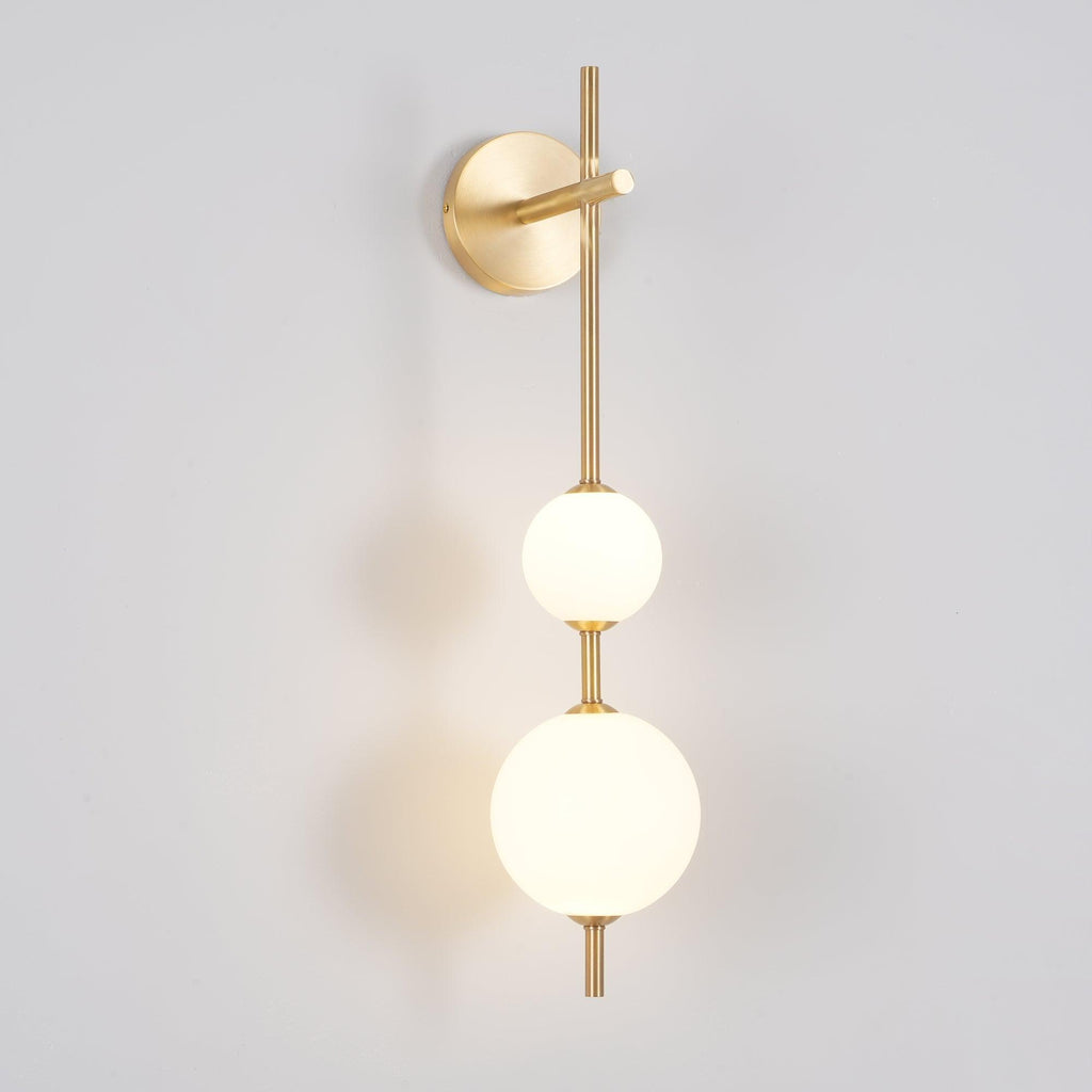 Glam Minimalist Contemporary Wall Sconce With Glass Shade And LED