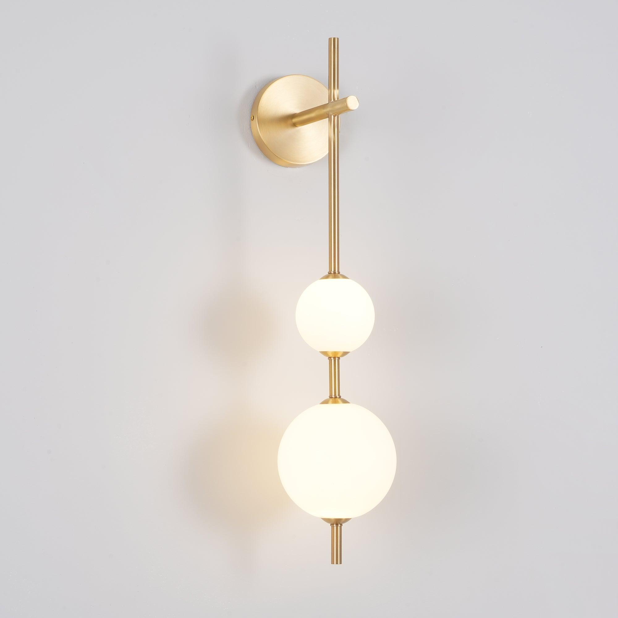 Glam Minimalist Contemporary Wall Sconce With Glass Shade And LED