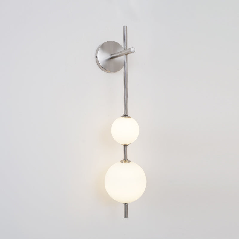 Glam Minimalist Contemporary Wall Sconce With Glass Shade And LED