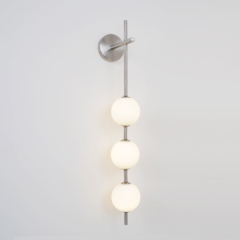 Glam Minimalist Contemporary Wall Sconce With Glass Shade And LED