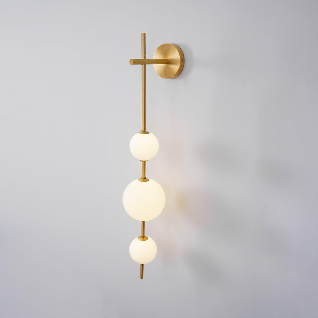 Glam Minimalist Contemporary Wall Sconce With Glass Shade And LED