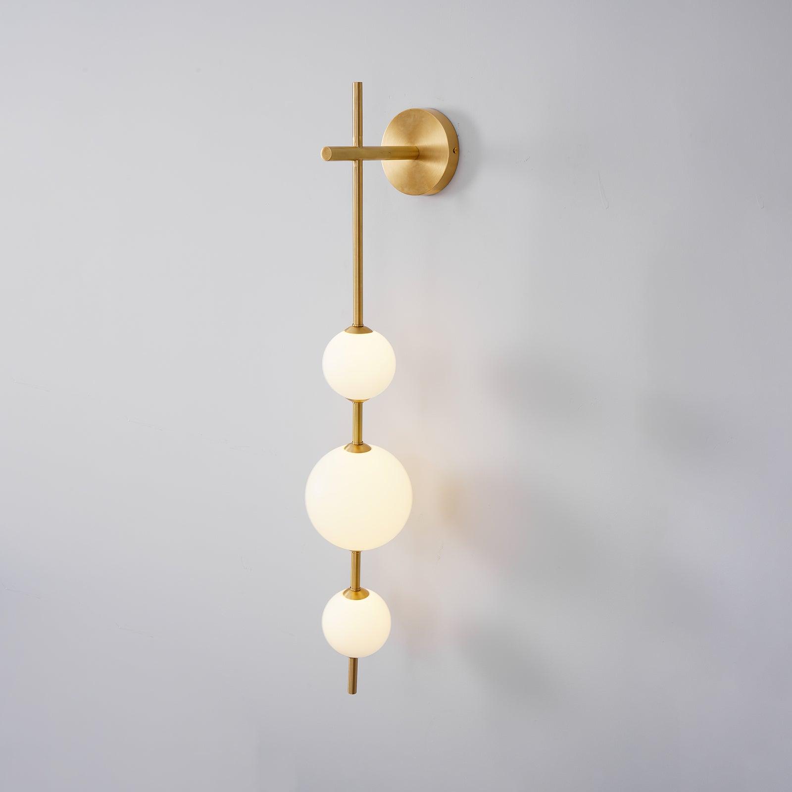 Glam Minimalist Contemporary Wall Sconce With Glass Shade And LED