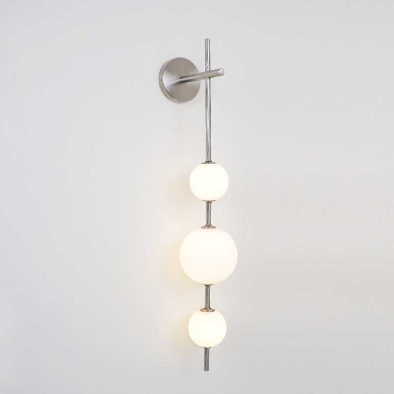 Glam Minimalist Contemporary Wall Sconce With Glass Shade And LED