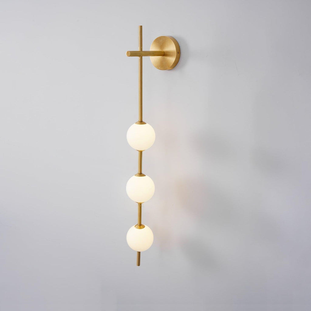 Glam Minimalist Contemporary Wall Sconce With Glass Shade And LED