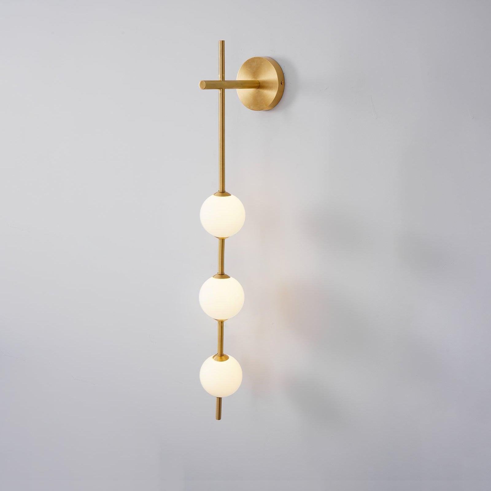 Glam Minimalist Contemporary Wall Sconce With Glass Shade And LED
