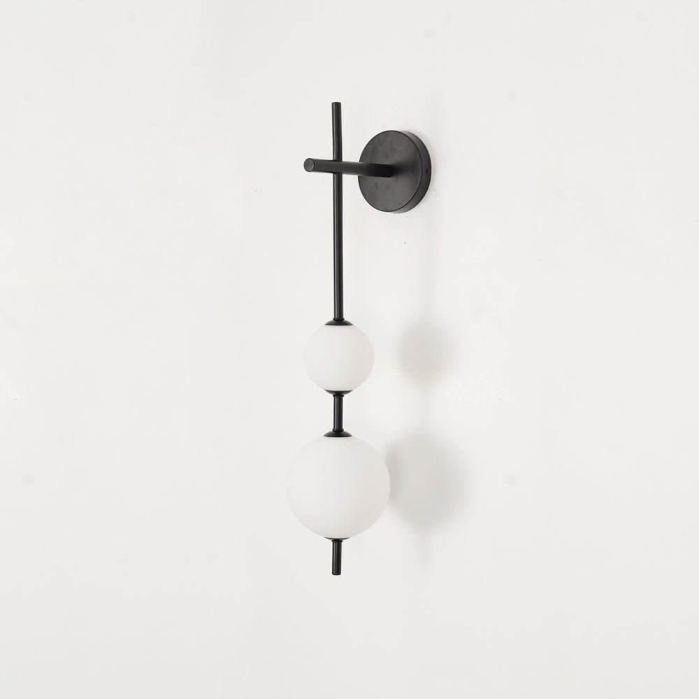 Glam Minimalist Contemporary Wall Sconce With Glass Shade And LED