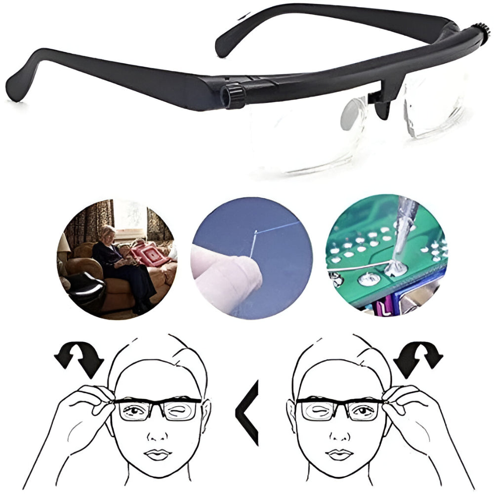 Lunettes à mise au point réglable pour lire et conduire | Meowbutter