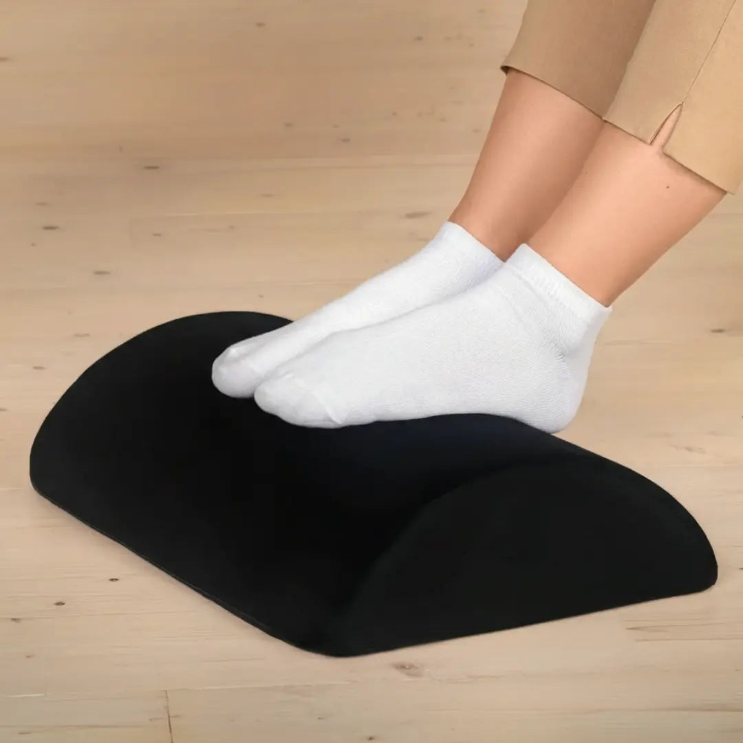 Foot Rest For Desk Use With Plush Velvet Cover