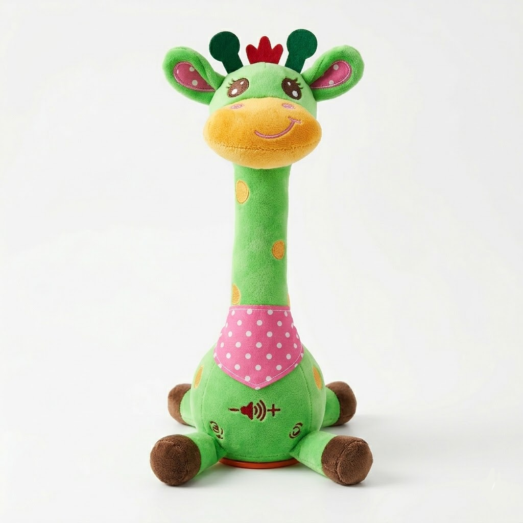 Interaktiv sjungande giraff i plysch – mjuk musikalisk leksak