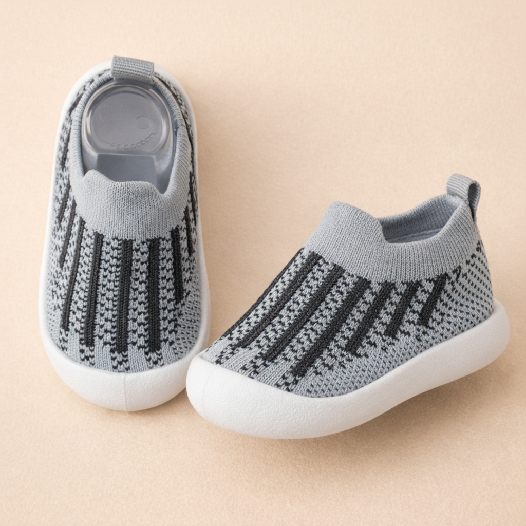 Lightweight Kids Sneakers — Breathable Mesh Upper, Non-Slip Sole