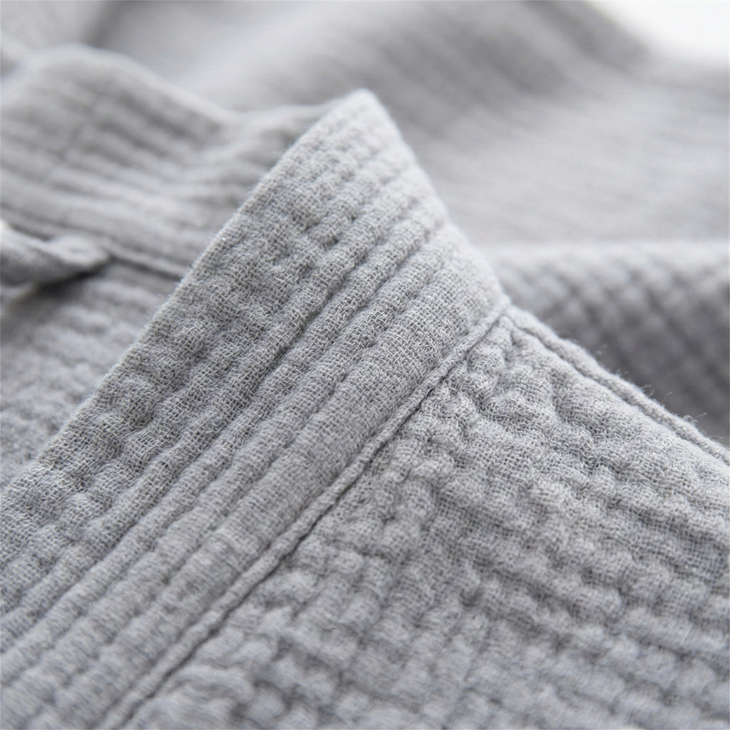 All-Season Bathrobe Made From One Hundred Percent Muslin Cotton