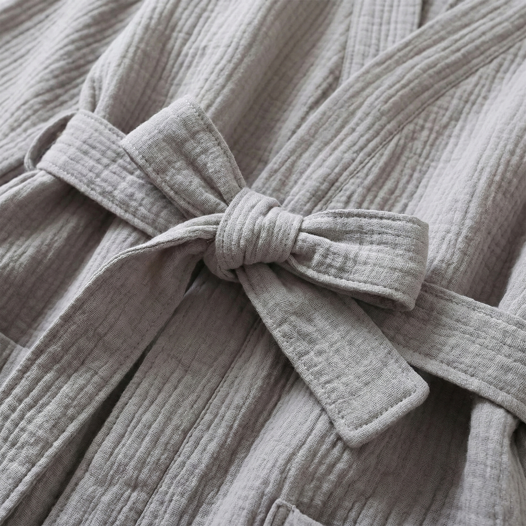 All-Season Bathrobe Made From One Hundred Percent Muslin Cotton