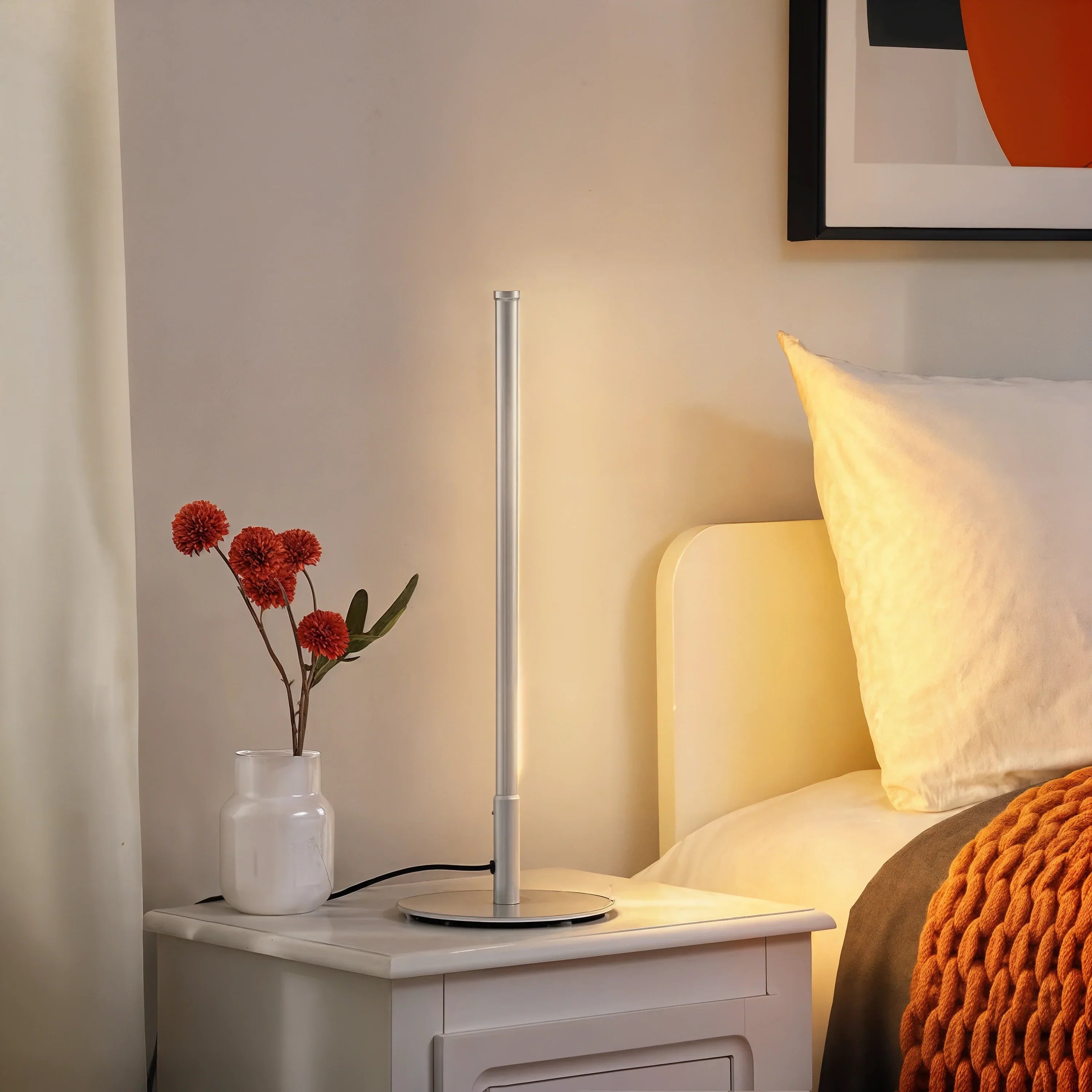 Golden LED Desk Lamp With Soft Warm Light For Home Office Use