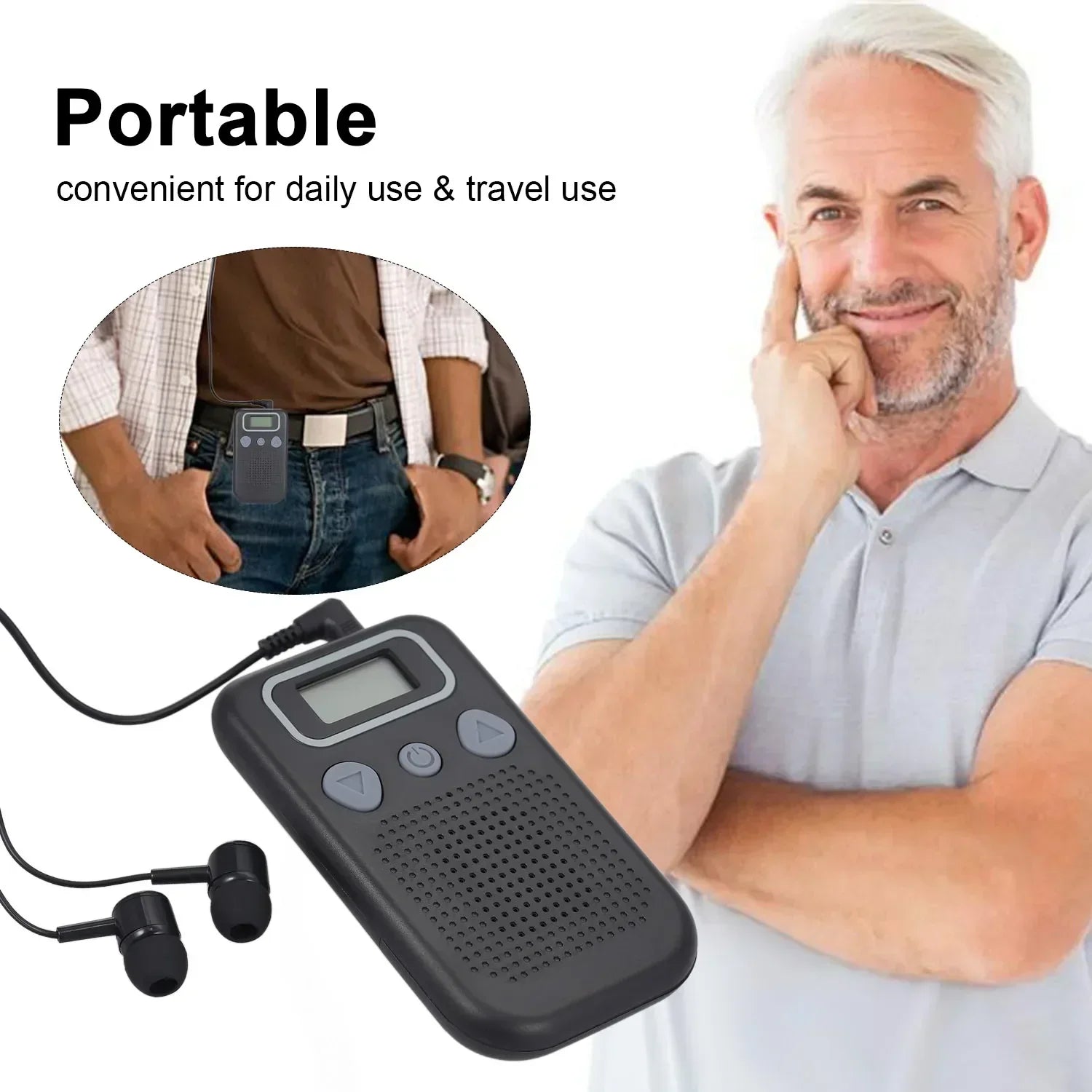 Personal Sound Amplifier - Battery-Powered In-Ear Design - Portable Listening Device | meowbutter