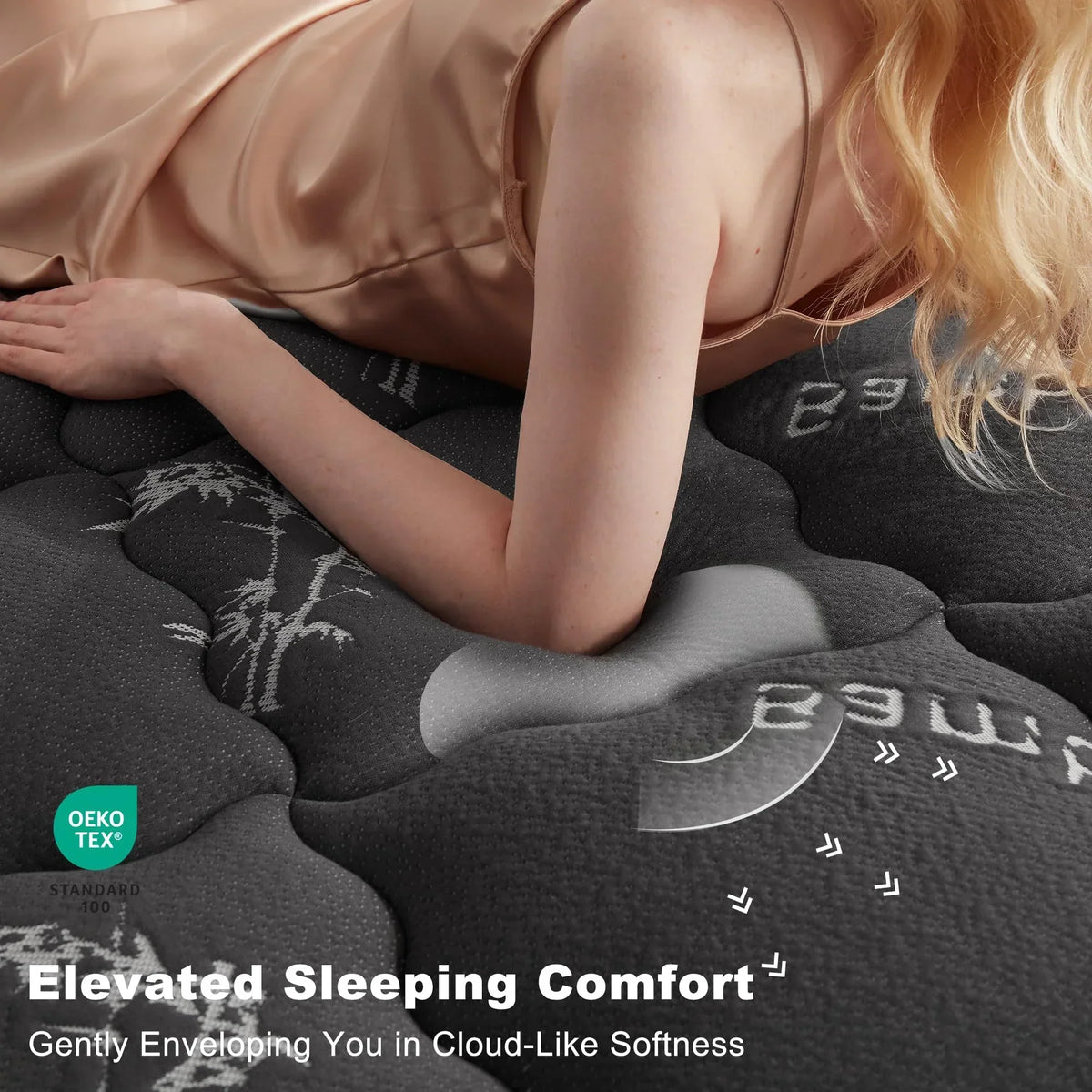 Pikowany ochraniacz na materac z kolekcji EcoComfort — bambusowa wiskoza, wodoodporny, oddychający