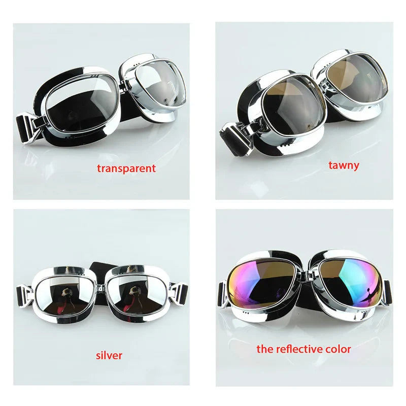 Motorcycle Goggles Vintage Windproof UV Protection for Harley | meowbutter