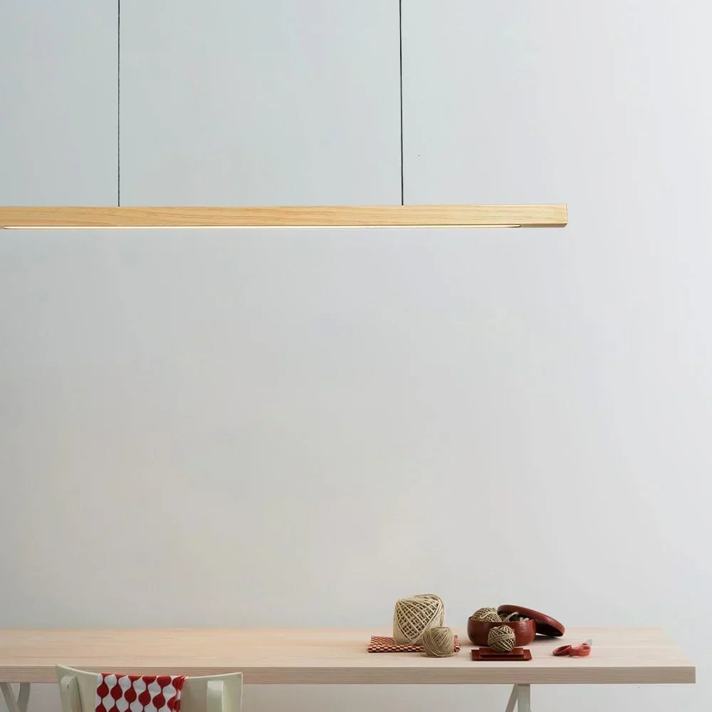 Gindo-pendellampe i træ til bardisk — skandinavisk minimalistisk design