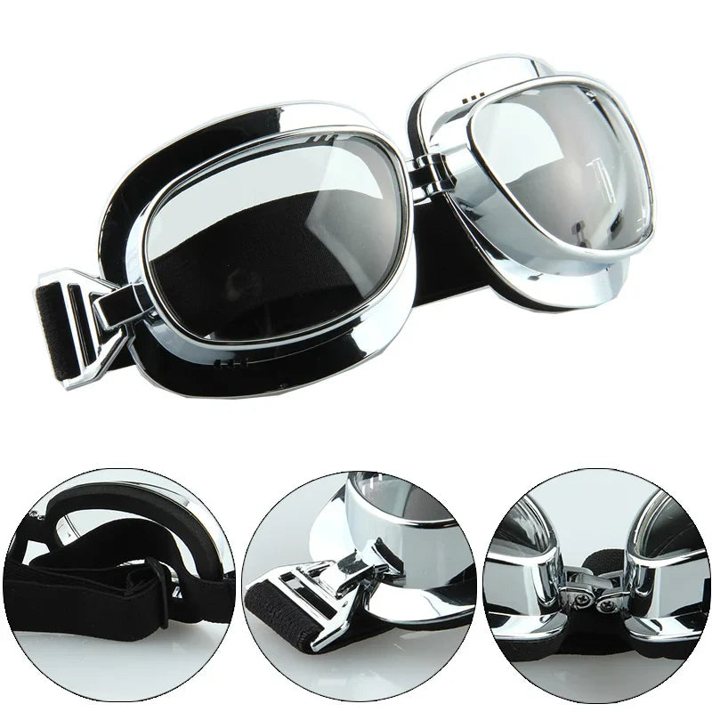 Motorcycle Goggles Vintage Windproof UV Protection for Harley | meowbutter
