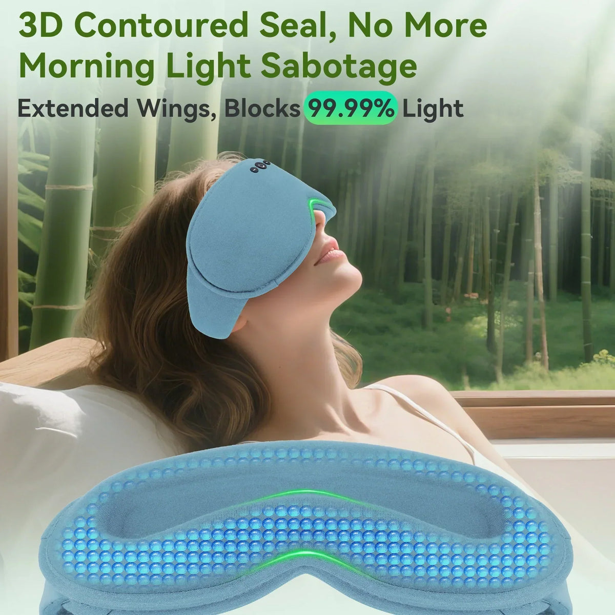DreamEase 3D Bluetooth Sleep Mask — Full Light Blocking and Wireless Music Playback