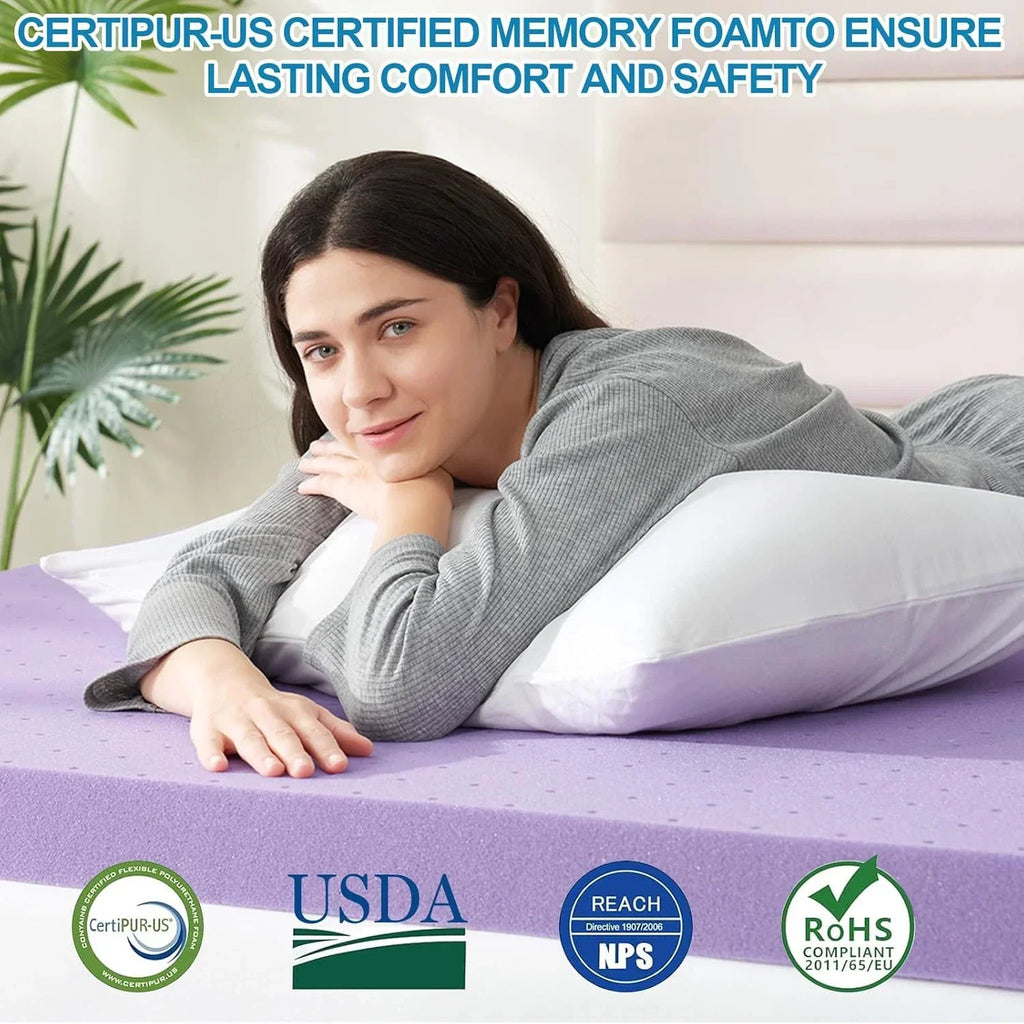 Topper per materasso rinfrescante Comfort Rest infuso di gel — tutte le misure di letto