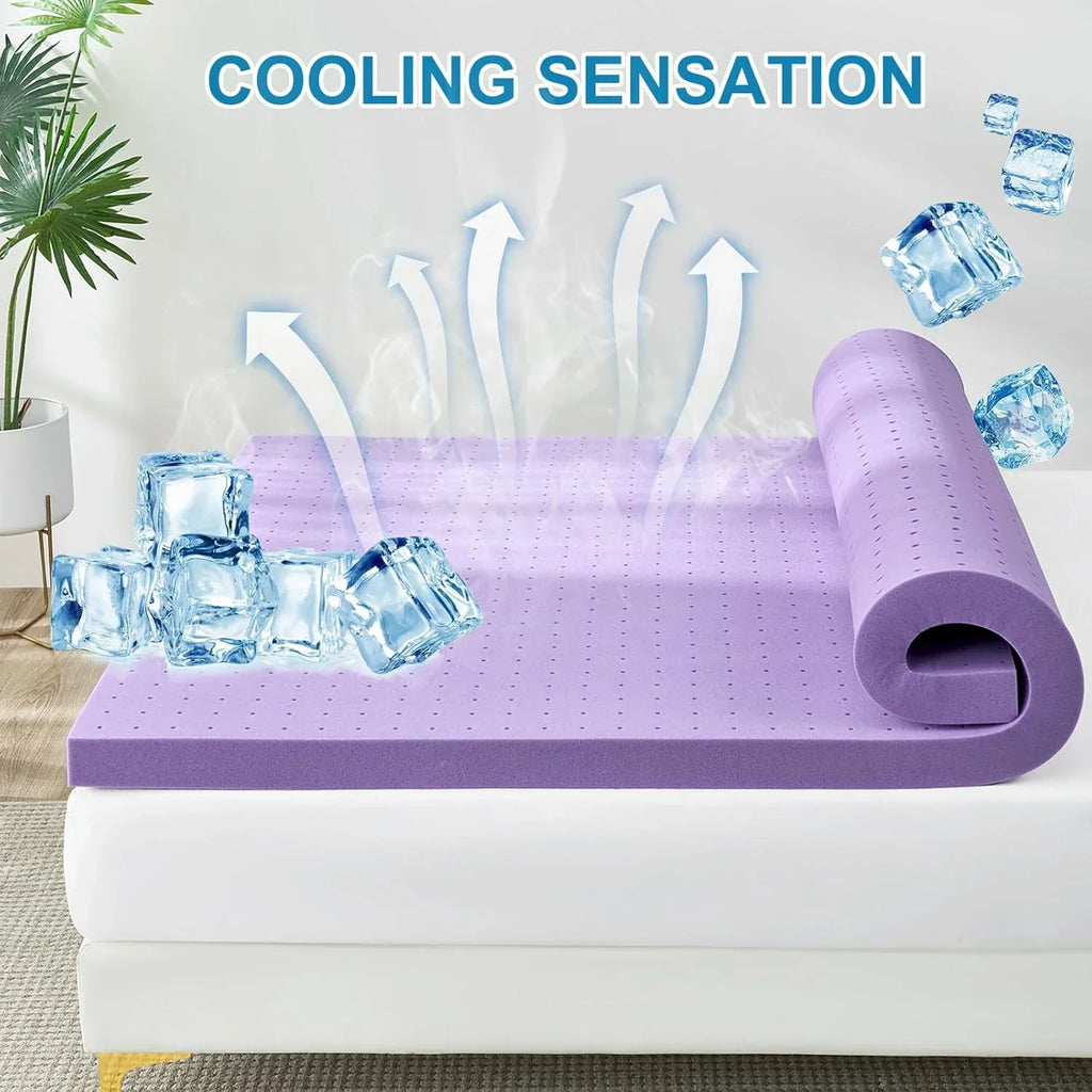 Topper per materasso rinfrescante Comfort Rest infuso di gel — tutte le misure di letto