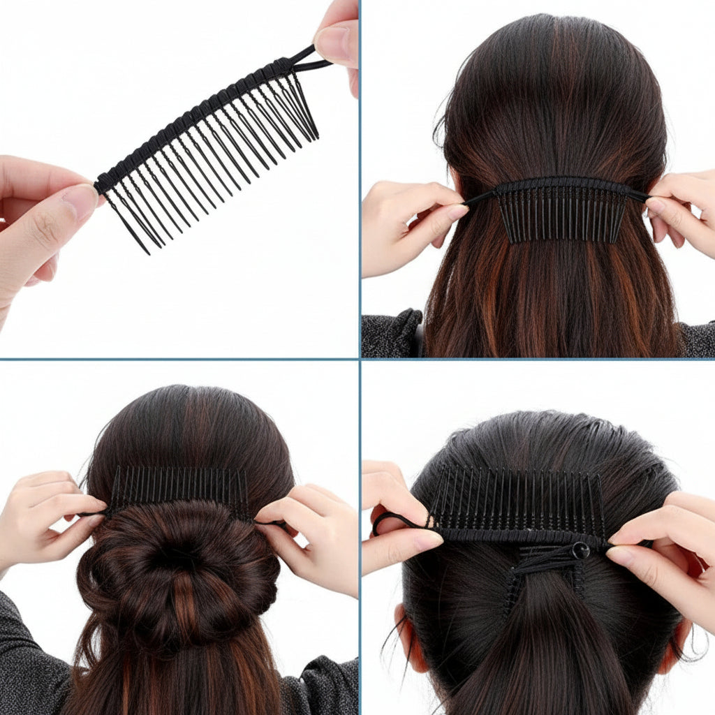 Vintage Hair Clip — Minimalist Iron Wire Frame, High-Tension Grip