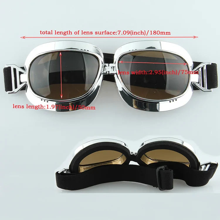 Motorcycle Goggles Vintage Windproof UV Protection for Harley | meowbutter