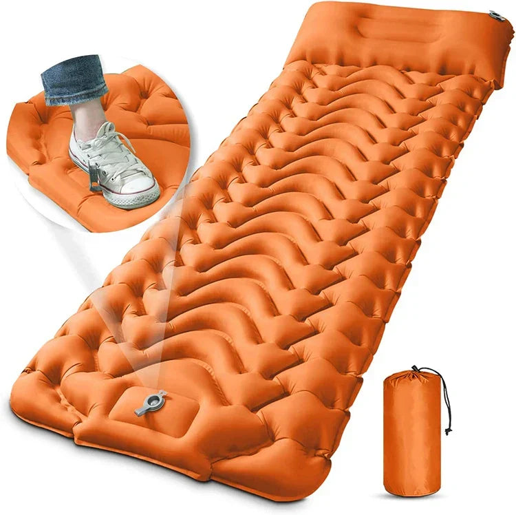 ComfortRest 10cm厚 自動膨張式スリーピングパッド — 自動バルブ膨張、ふんわり快適なサポート