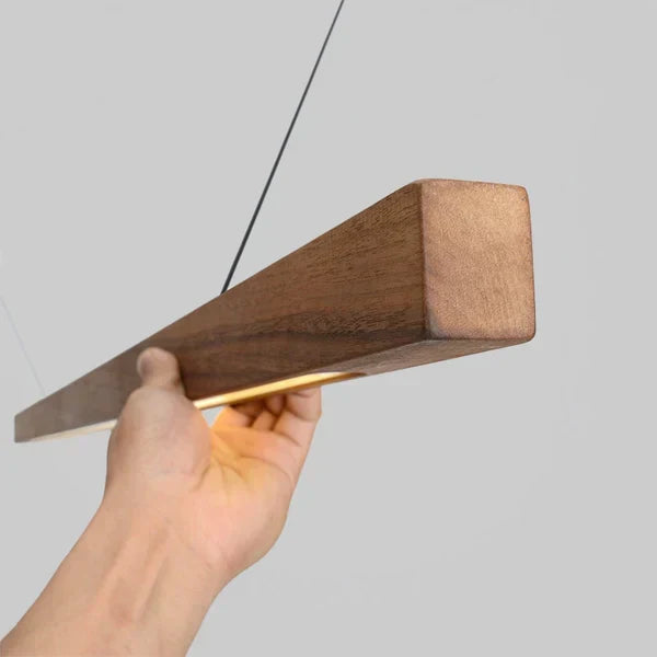 Gindo-pendellampe i træ til bardisk — skandinavisk minimalistisk design