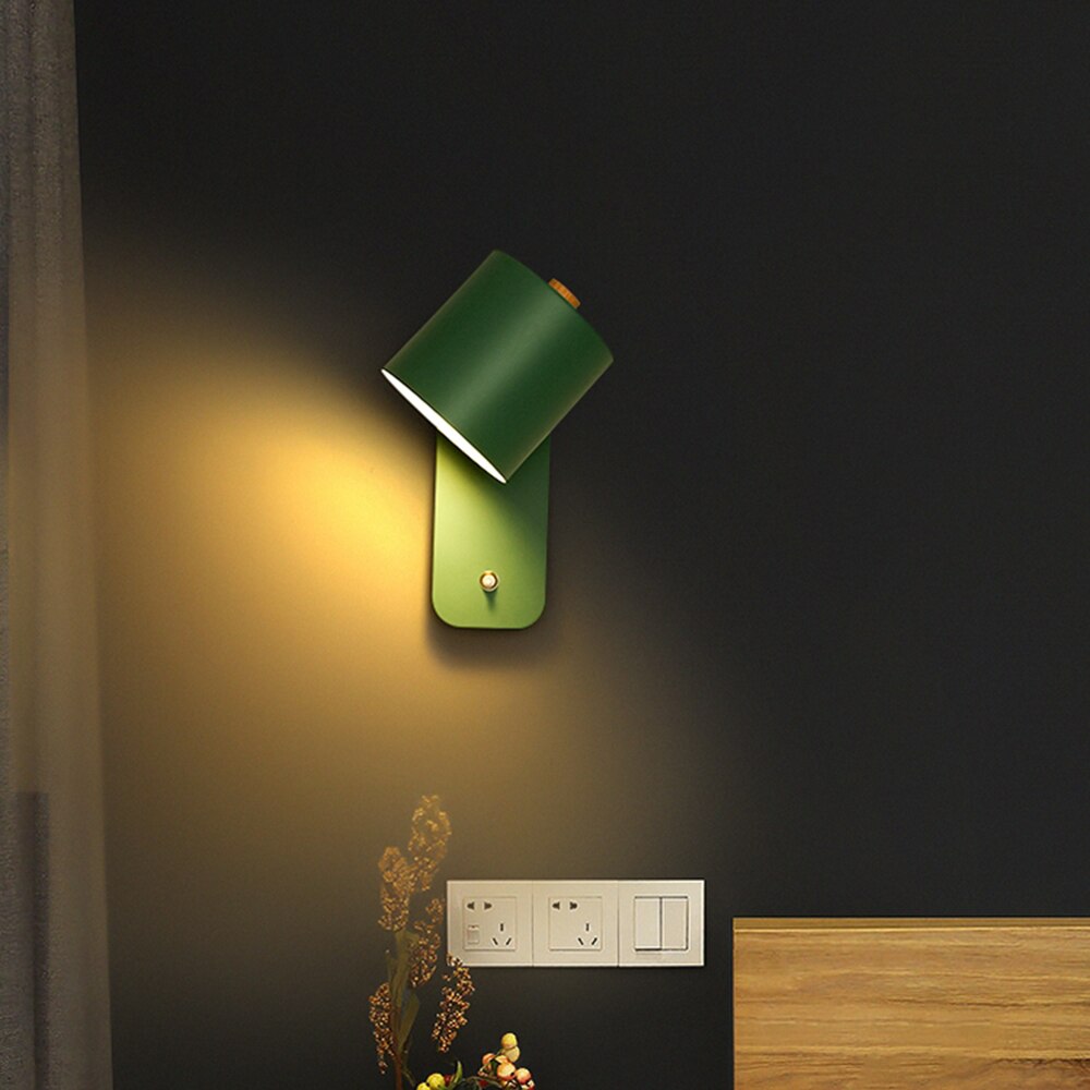 Candeeiro de Parede LED Moderno com Interruptor | Luz de Parede Interior | Meowbutter