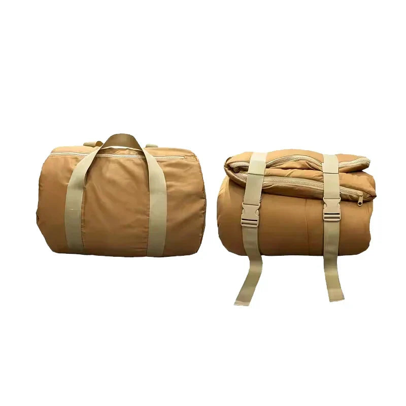 Sac de couchage imperméable léger 3 saisons CozyNest - doublure en flanelle, oreiller inclus
