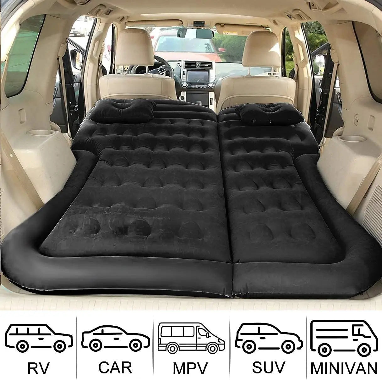 Colchón inflable portátil para coche ComfortNest — plataforma acolchada para dormir