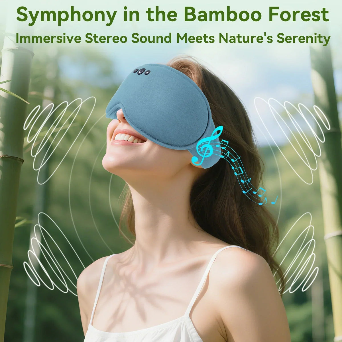 DreamEase 3D Bluetooth Sleep Mask — Full Light Blocking and Wireless Music Playback