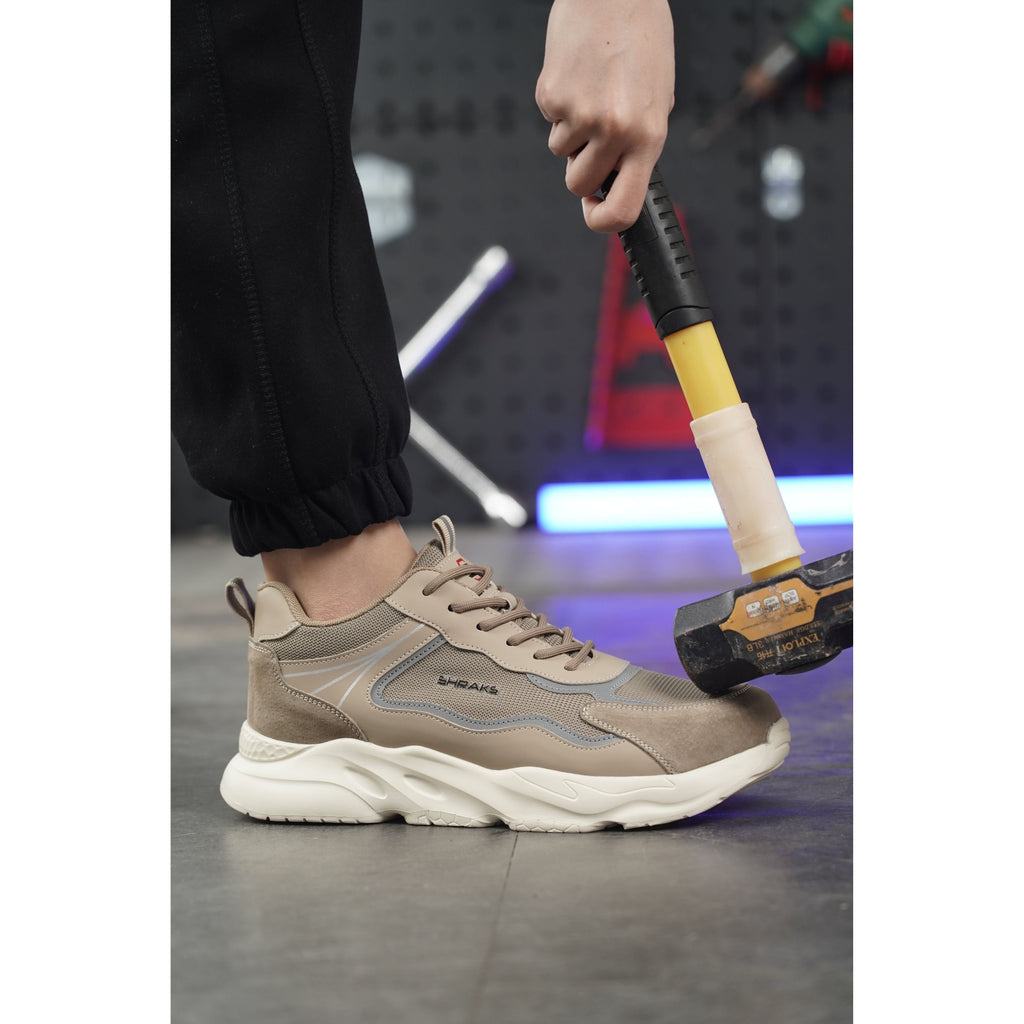 Moda Work Shoes With Steel Toe And Slip Resistant Sole