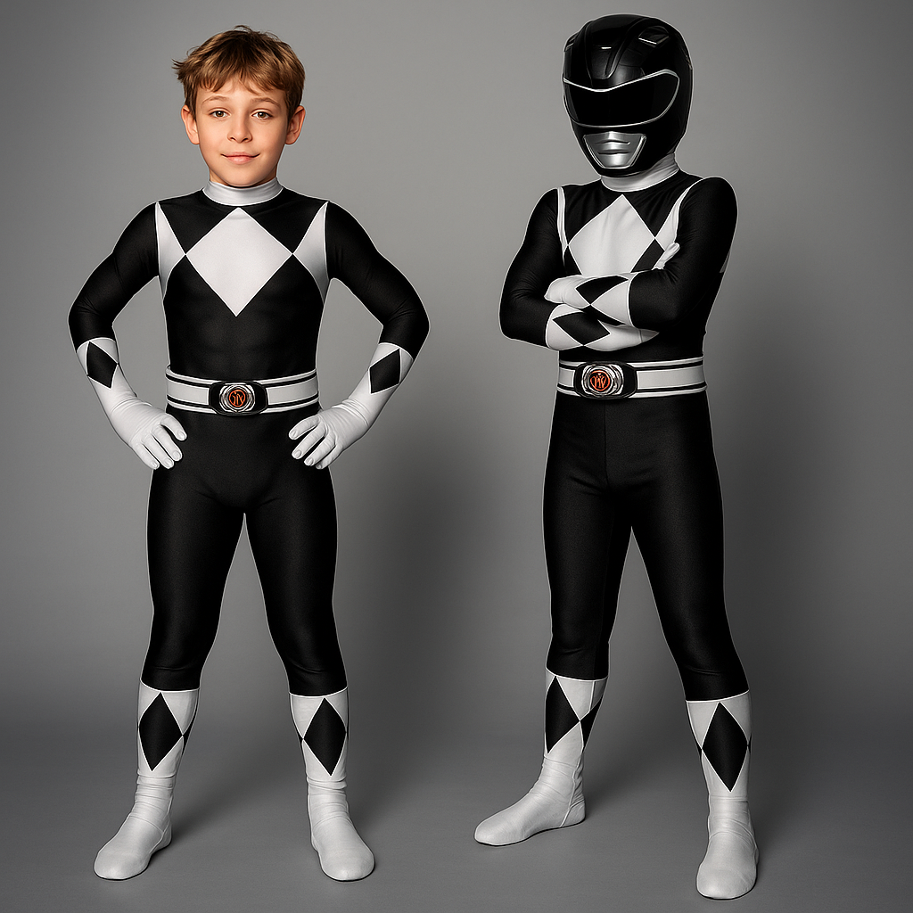 Kids Costume Superhero Jumpsuit Muscle Print Party Outfit | Meowbutter