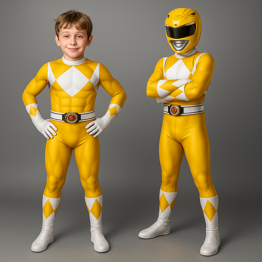 Kids Costume Superhero Jumpsuit Muscle Print Party Outfit | Meowbutter
