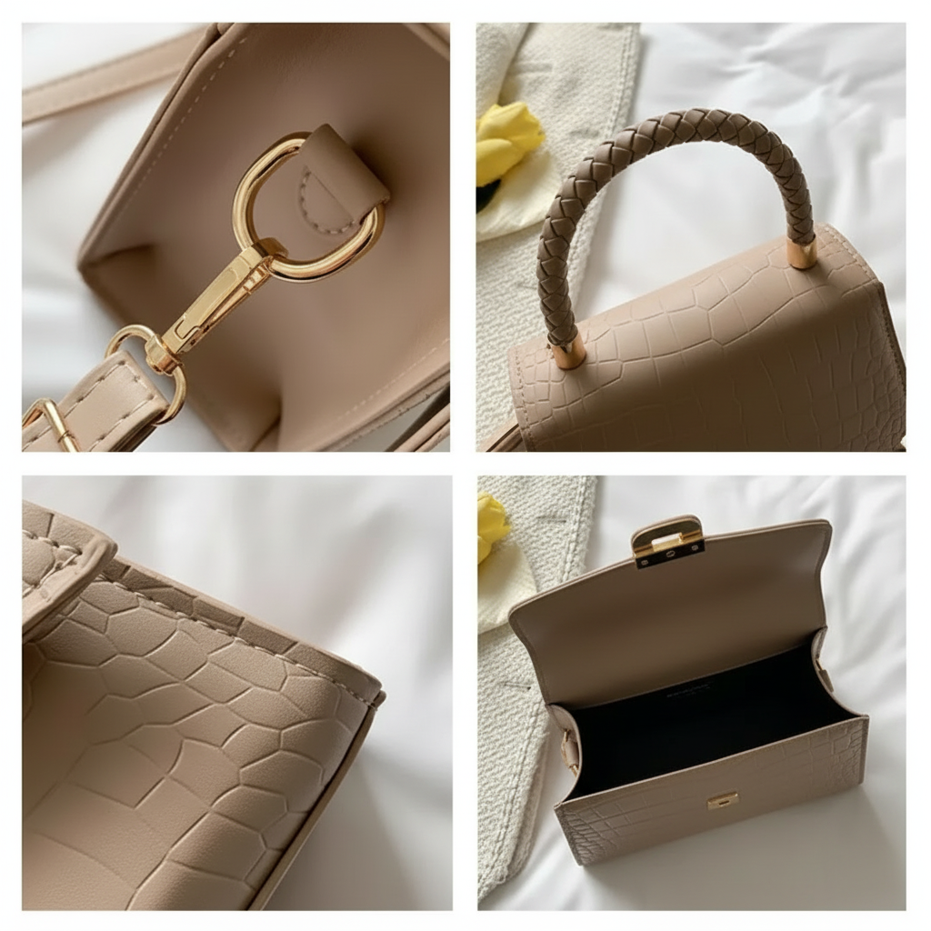 Lehká kabelka přes rameno — nastavitelný popruh, elegantní minimalistický design