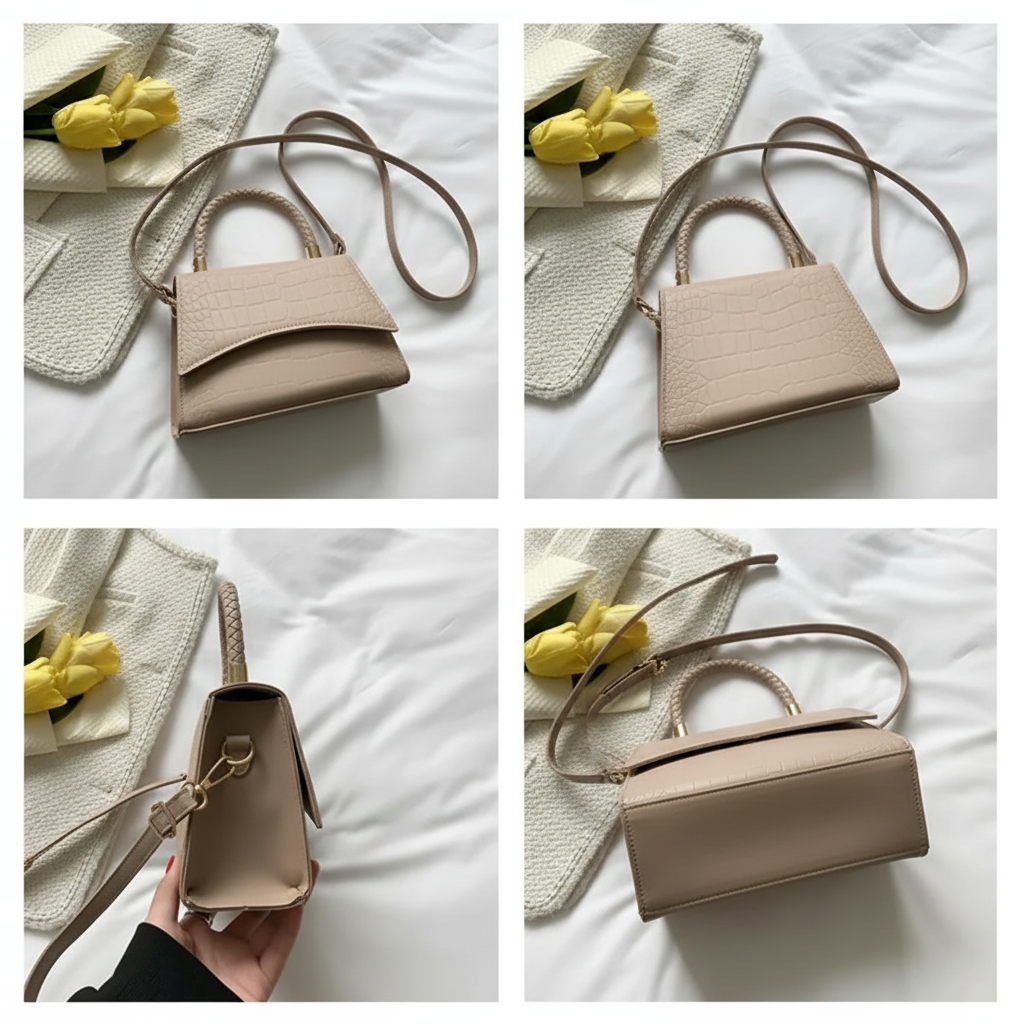 Lehká kabelka přes rameno — nastavitelný popruh, elegantní minimalistický design
