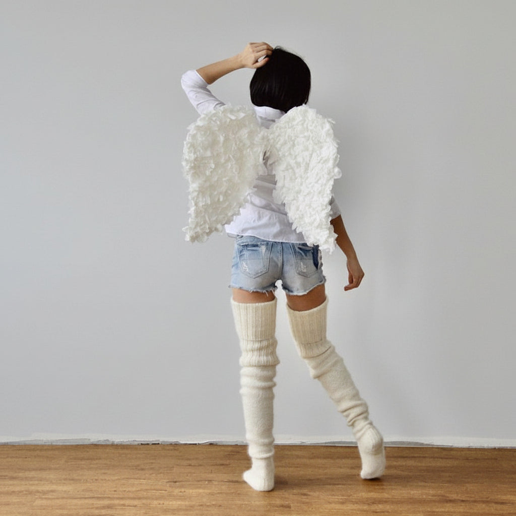 Knee-High Winter Socks — Dense Smooth Fiber Blend