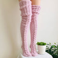 Knee-High Winter Socks — Dense Smooth Fiber Blend