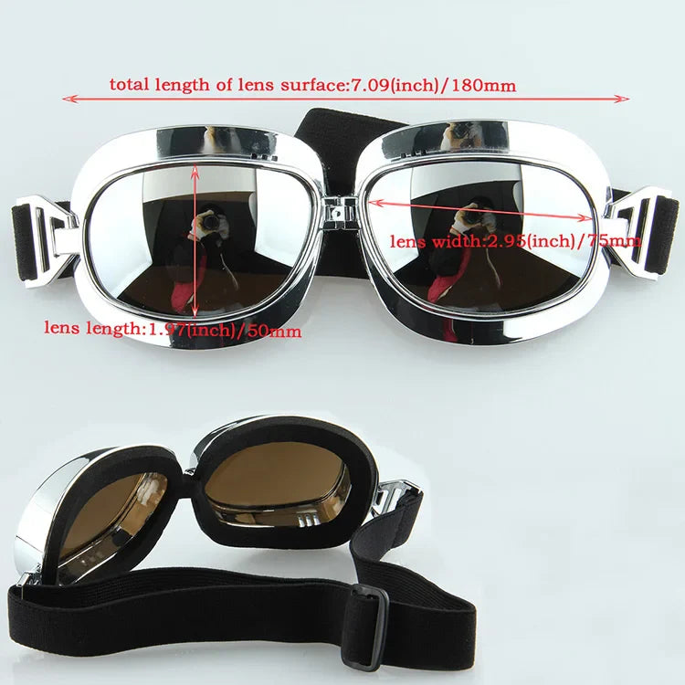 Motorcycle Goggles Vintage Windproof UV Protection for Harley | meowbutter