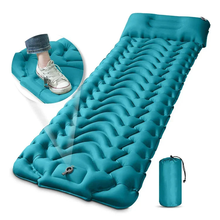 ComfortRest 10cm厚 自動膨張式スリーピングパッド — 自動バルブ膨張、ふんわり快適なサポート