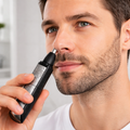 Compact Nose And Ear Hair Trimmer — Rotating Stainless Steel Blades