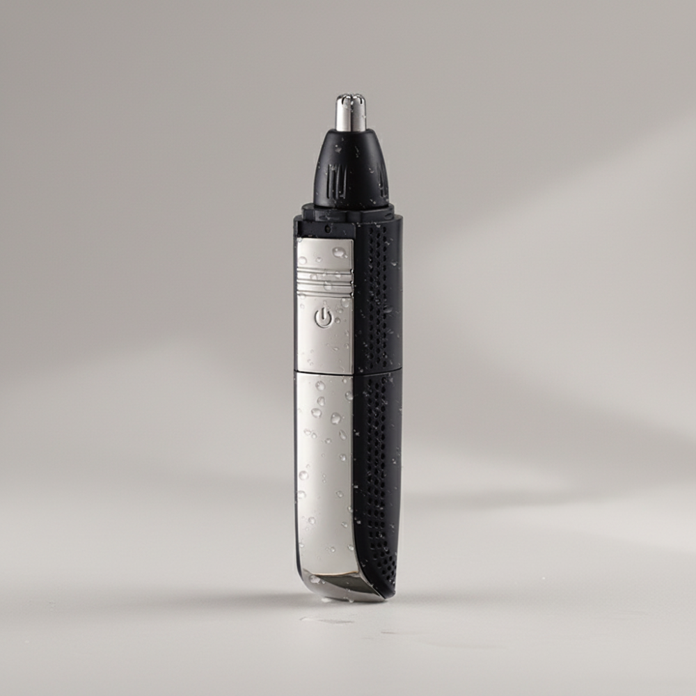 Compact Nose And Ear Hair Trimmer — Rotating Stainless Steel Blades