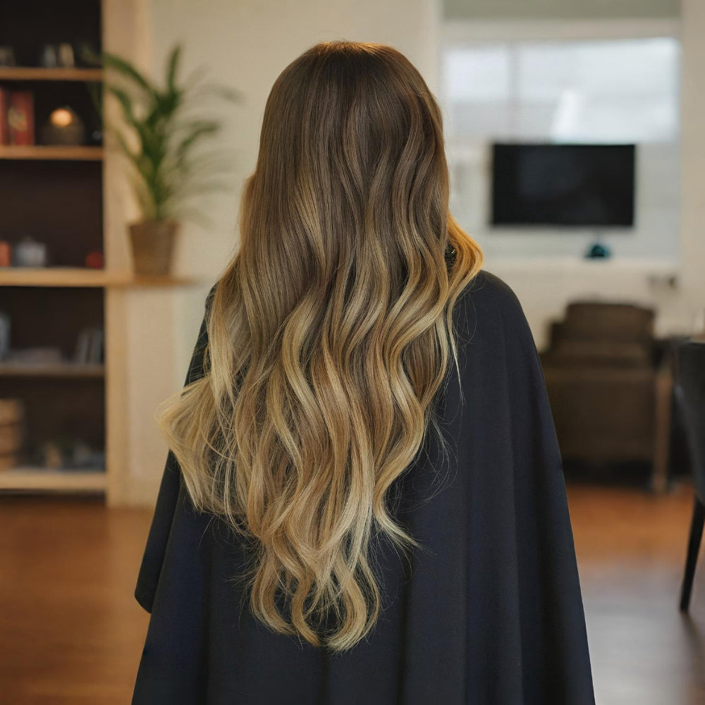 Haarverlängerungen Natürliche Wellen Echthaar Clip-In Lang Volumen Set | Meowbutter