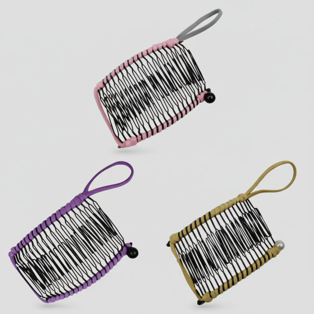 Vintage Hair Clip — Minimalist Iron Wire Frame, High-Tension Grip