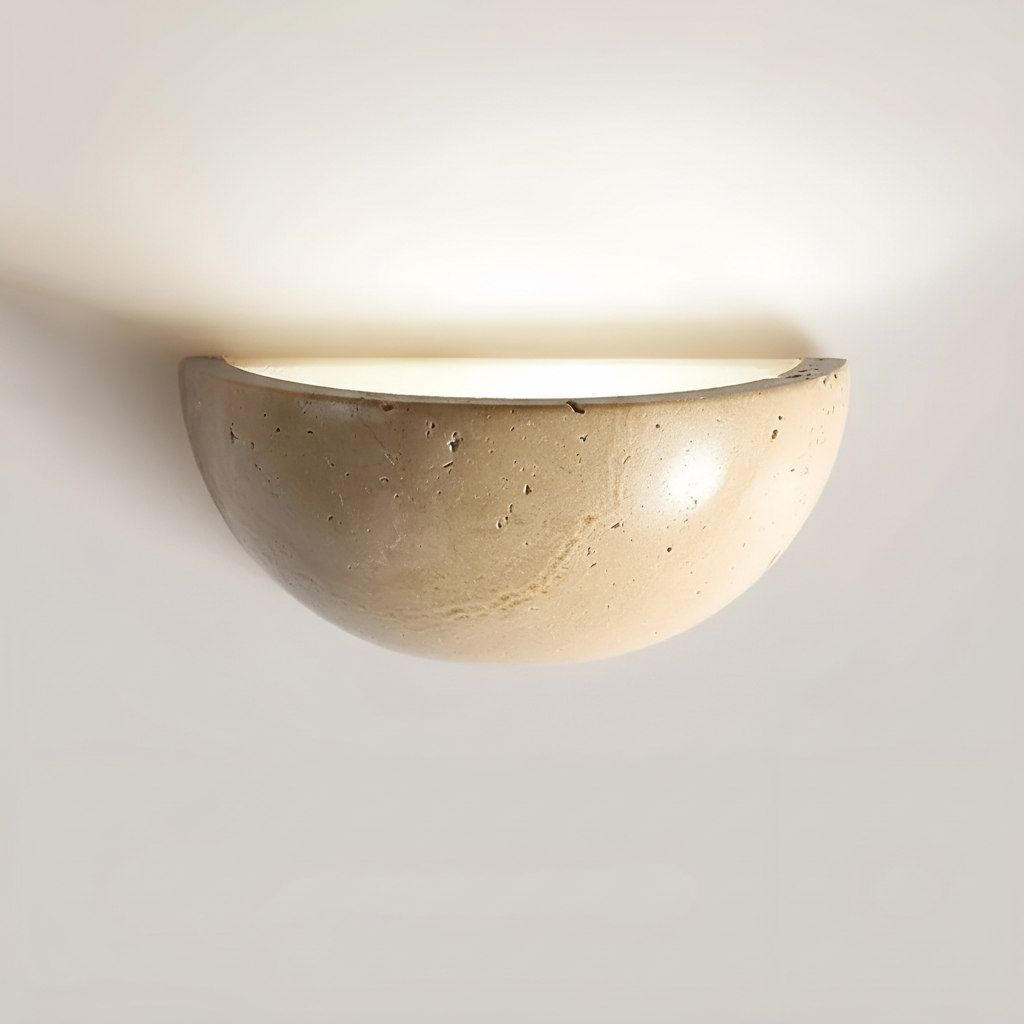 WabiShine halbrunde Steinwandleuchte - Warmes, blendfreies LED-Licht