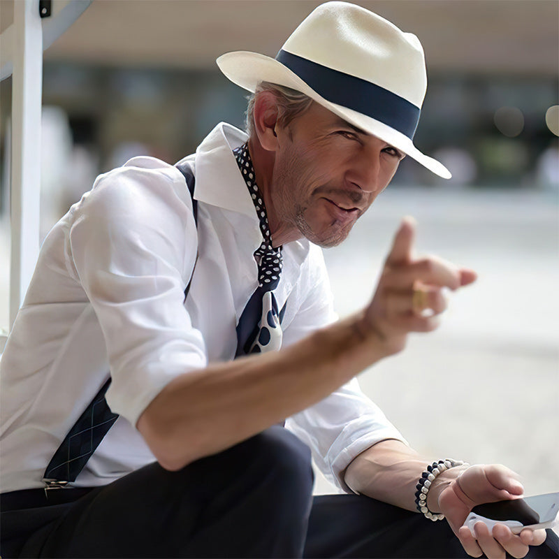 Cappello Panama in paglia artigianale — Protezione UV UPF 50, intreccio leggero e traspirante