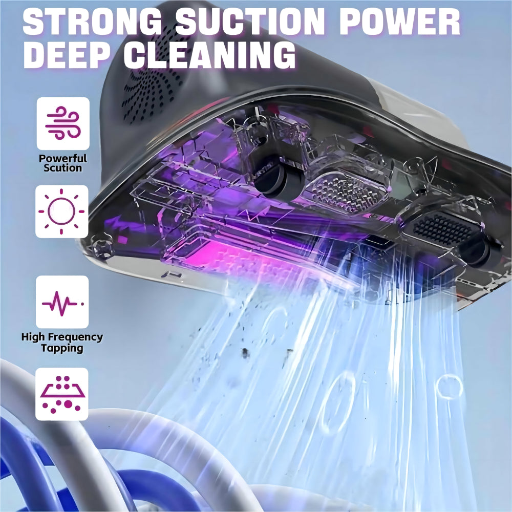 Aspirateur-balai à main sans fil — rechargeable par USB, design compact